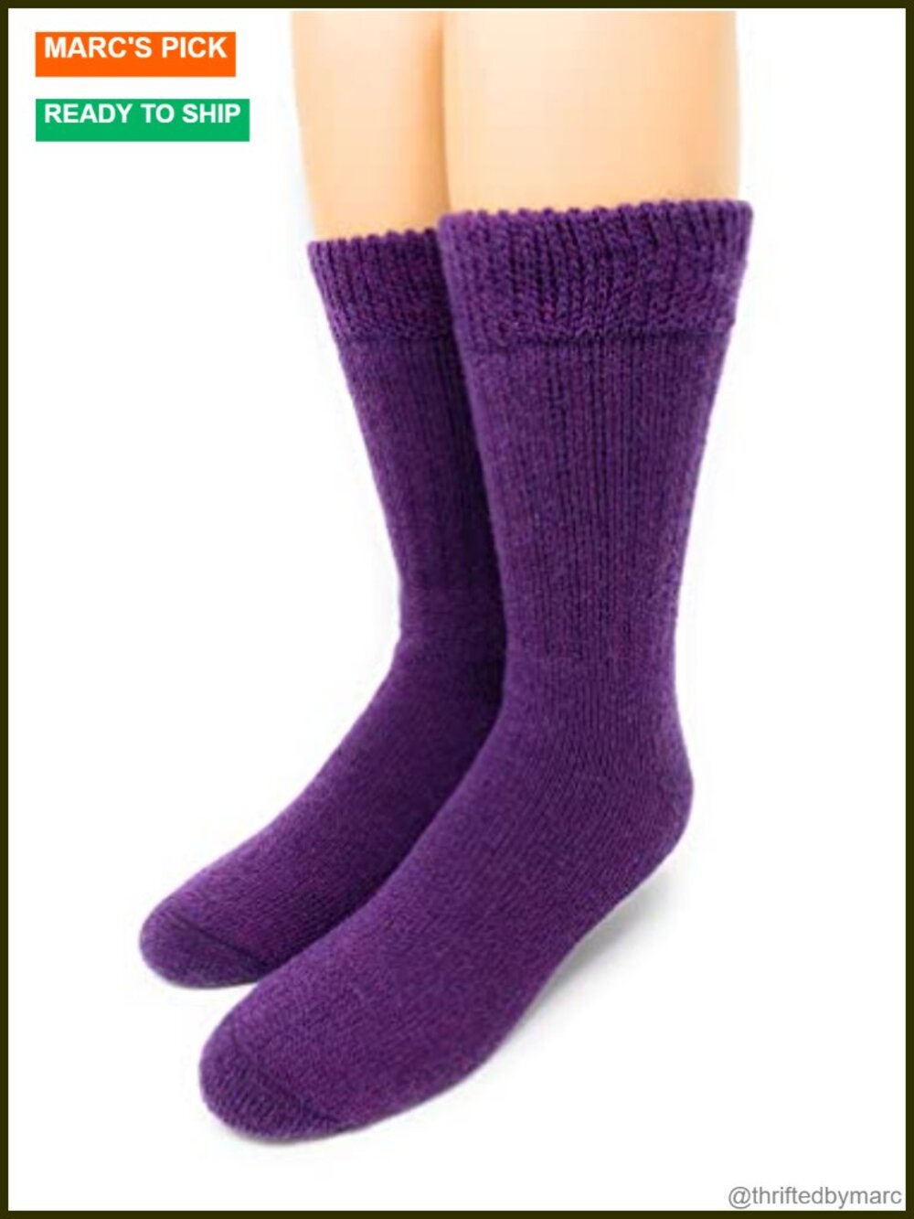 Unisex Toasty Toes Ultimate Alpaca Socks Mid-Calf Cushioned Warm Socks